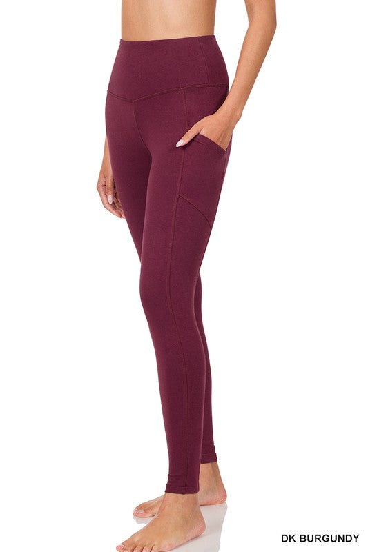 Cotton Pocket Leggings: Small-XL