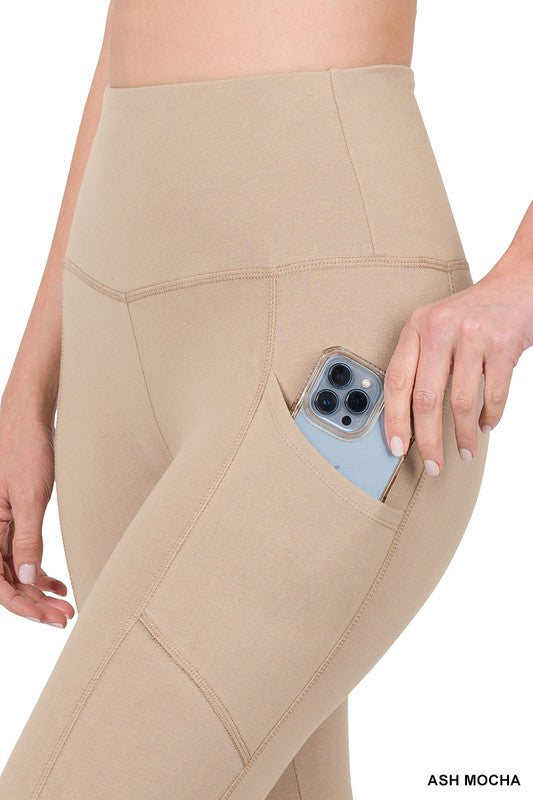 Cotton Pocket Leggings: Small-XL