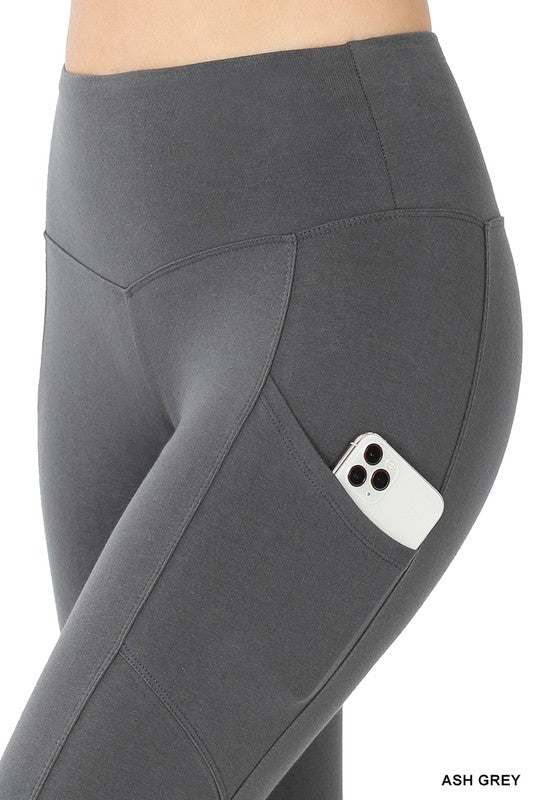 Cotton Pocket Leggings: Small-XL