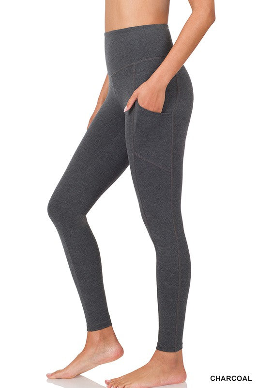 Cotton Pocket Leggings: Small-XL