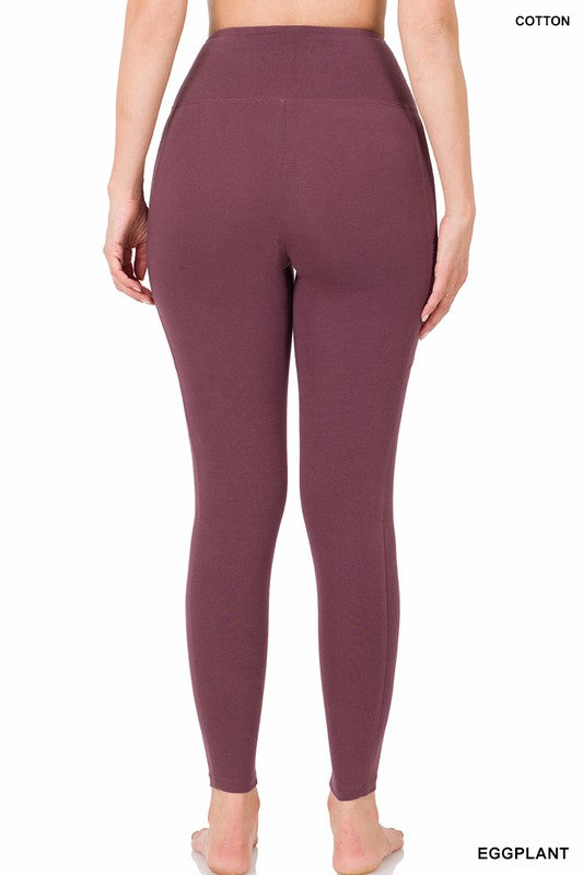 Cotton Pocket Leggings: Small-XL