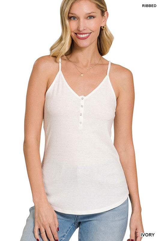 Button Cami Top: Small-Large