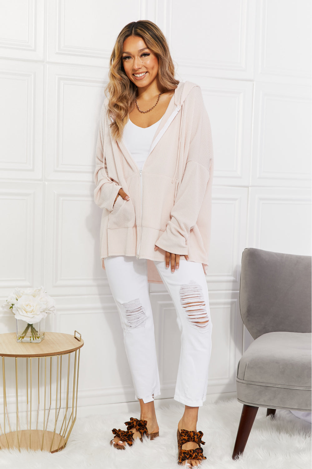 Kancan Juniper High Rise Slim Straight Distressed Jeans