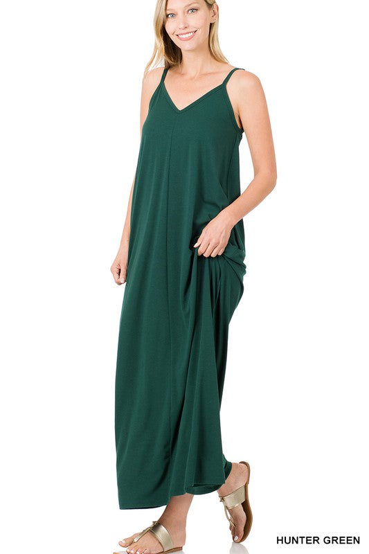 Cami Maxi Dress with Pockets: Small-XL