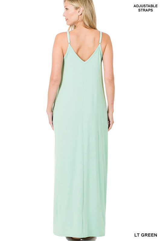 Cami Maxi Dress with Pockets: Small-XL