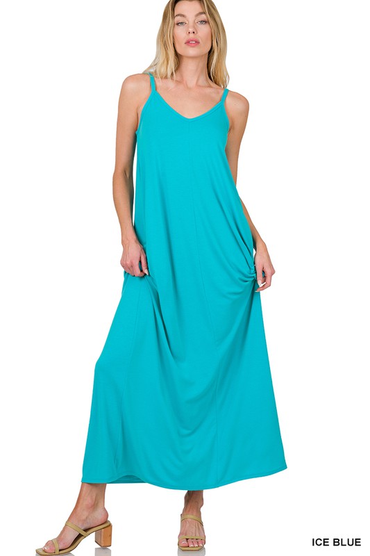 Cami Maxi Dress with Pockets: Small-XL